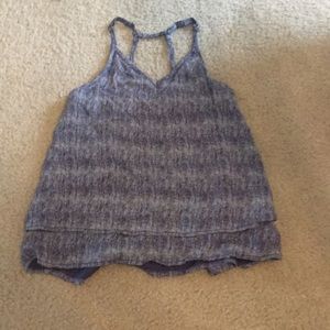 Blue and White tank top